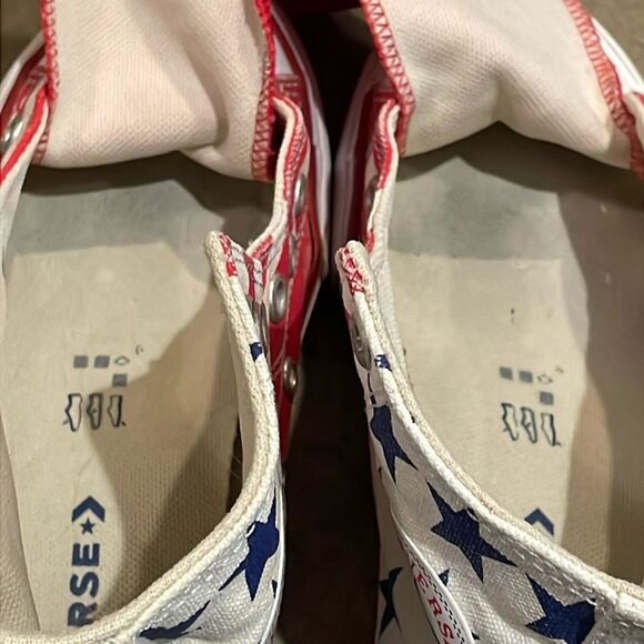 Converse American Flag Red High-Top Sneaker Shoes Juniors Size 2 - Picture 9 of 12